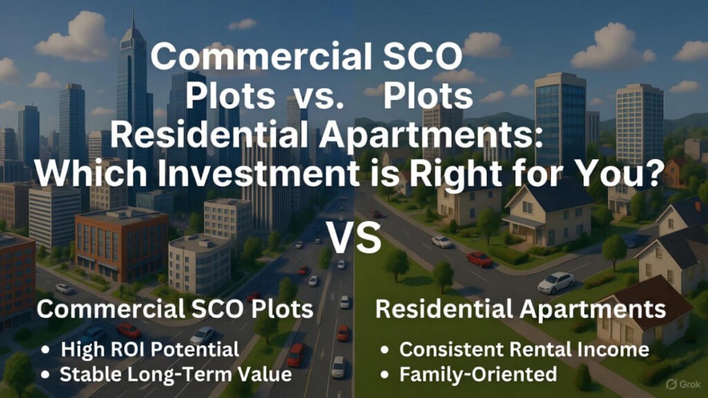 Commercial SCO Plots vs. Residential Apartments