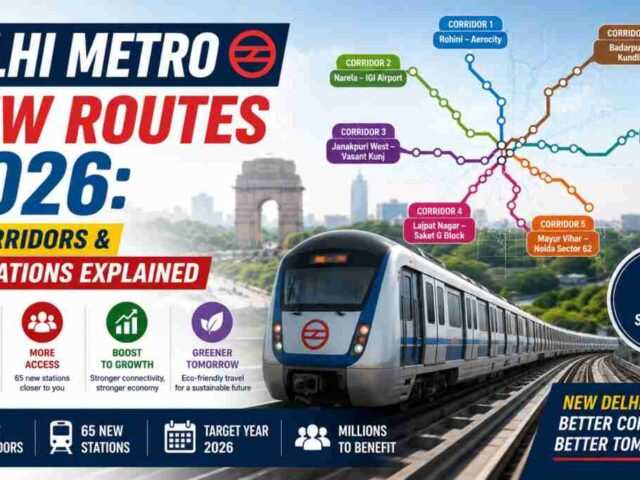 Delhi Metro New Routes 2026: 7 Corridors & 65 Stations Explained