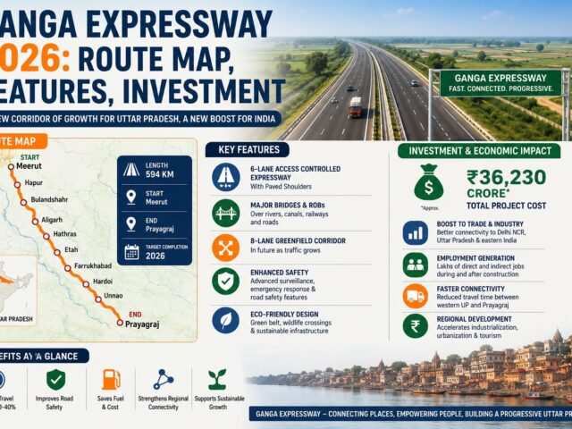 Ganga Expressway 2026: Route Map, Features, Investment
