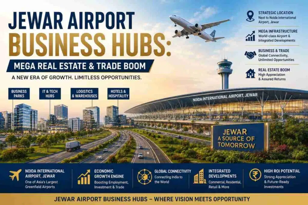 Jewar Airport Business Hubs: Mega Real Estate & Trade Boom 1 Jewar Airport Business Hubs