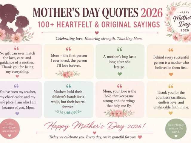 Mother’s Day Quotes 2026: 100+ Heartfelt & Original Sayings