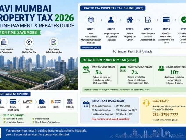 Navi Mumbai Property Tax 2026: Online Payment & Rebates Guide