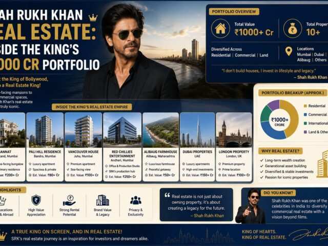 Shah Rukh Khan Real Estate: Inside the King’s ₹1000 Cr Portfolio