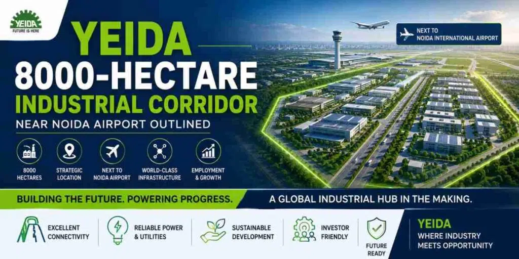 YEIDA Industrial Corridor 8000-Hectare Noida Airport Outlined 1 YEIDA Industrial Corridor