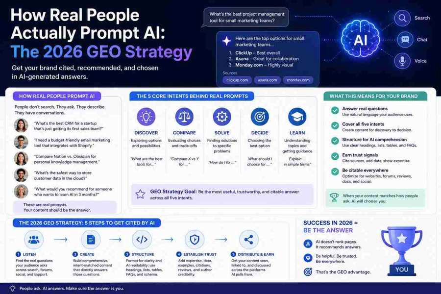 How Real People Actually Prompt AI: The 2026 GEO Strategy