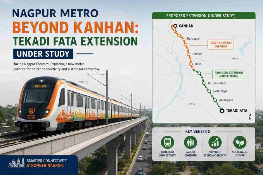 Nagpur Metro Beyond Kanhan: Tekadi Fata Extension Under Study