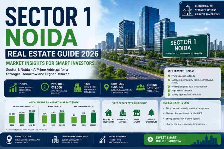 Sector 1 Noida Real Estate Guide 2026: Market Insights 1 Sector 1 Noida