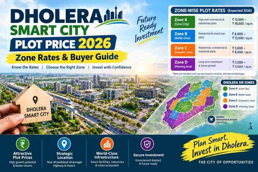 Dholera Smart City Plot Price 2026: Zone Rates & Buyer Guide