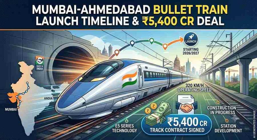 Mumbai Ahmedabad Bullet Train Launch Timeline