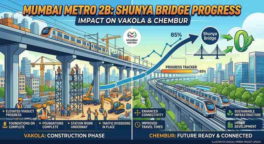 Mumbai Metro 2B Shunya Bridge Progress: Impact on Vakola & Chembur 1 Mumbai Metro