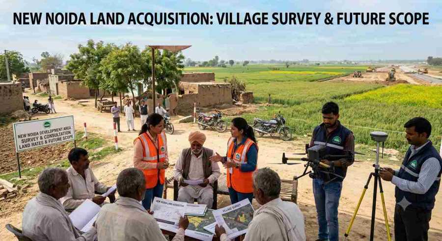 New Noida Land Acquisition: Village Survey, Rates & Future Scope