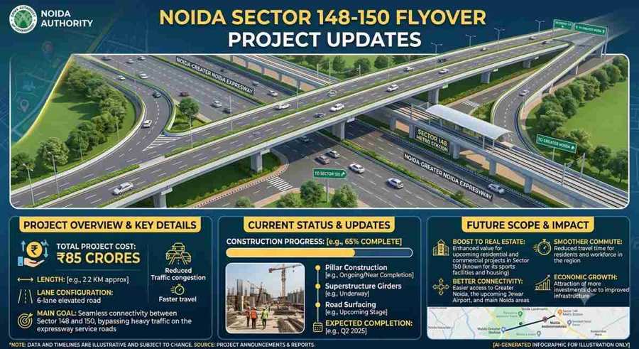 Noida Greater Noida Expressway Sector 148-150 Flyover: ₹85 Cr Project Details & Updates